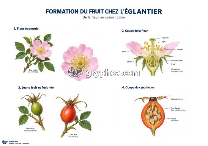De la fleur au fruit chez l’Eglantier - gryphea.com